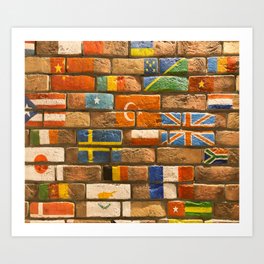 Counry Flags Wall Art Print | Britain, Sweden, Coungry, Countrys, Wall, Flags, Vietnam, Japan, Flag, Graphicdesign 
