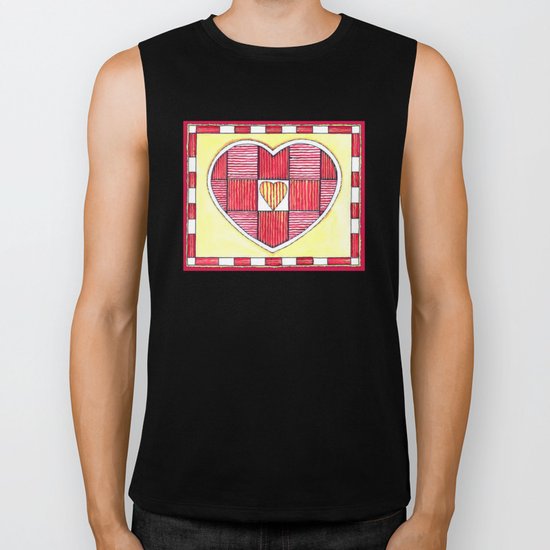 Pinstripe Heart Biker Tank