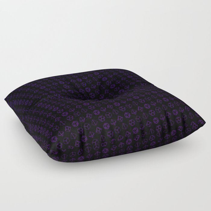 D&D Purple Dice Pattern Floor Pillow