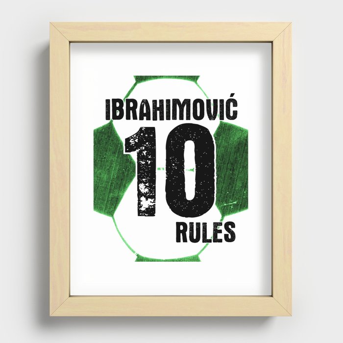 Ibrahimovic 10 Rules Recessed Framed Print