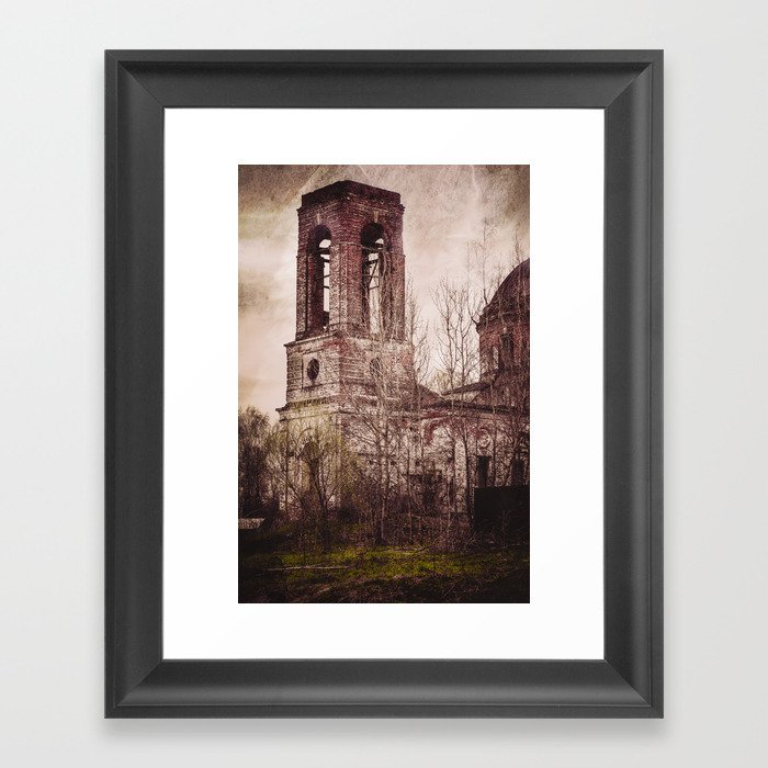 Church in ruins Framed Art Print