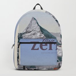 Visit Zermatt Backpack | Matterhorn, Saintmoritz, Saasfee, Nature, Europe, World, Explore, Bahnhofstrasse, Retro, Switzerland 