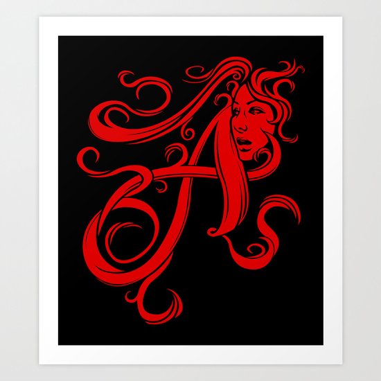 Scarlet Letter Art Print