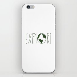 Explore the Globe - Dark Green iPhone Skin
