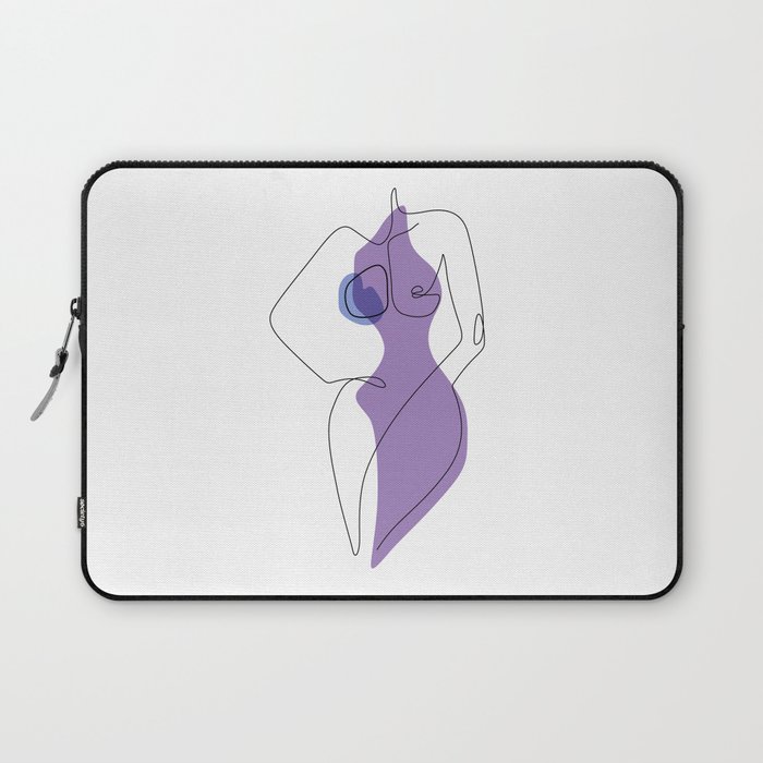Nude Lilac / Naked curvy female body in pastel purple / Explicit Design Laptop Sleeve