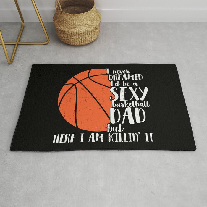 Sexy Basketball Dad Funny Rug