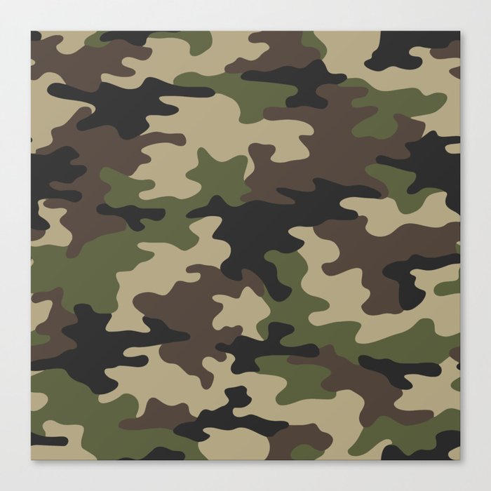 vintage military camouflage Canvas Print