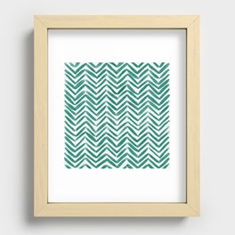 Zigzag - green Recessed Framed Print