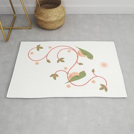 Spring Day (peach and coral) Rug