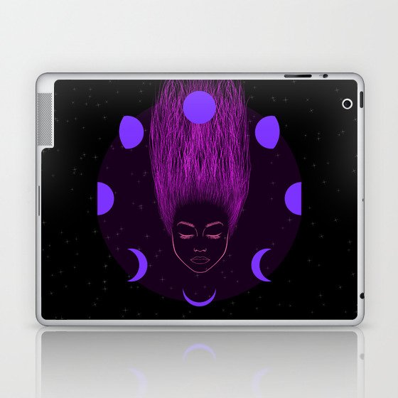 pink moon girl II Laptop & iPad Skin