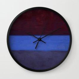 Plain color Blue and purple red art print Wall Clock