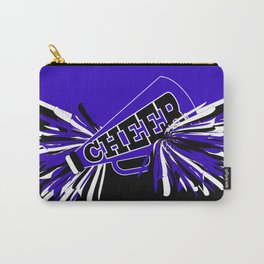 Blue, Black and White Cheerleader Design Carry-All Pouch