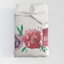 Three Red Christchurch Roses Comforter