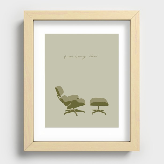 Eames Lounge Chair Recessed Framed Print