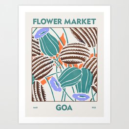 Flower Market Goa Art Print