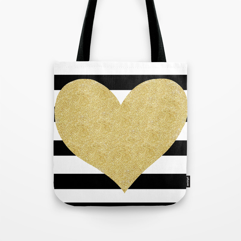 gold heart bag