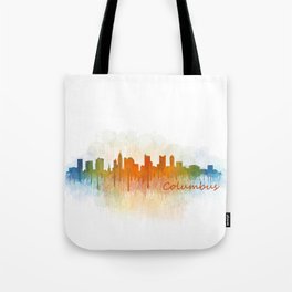 Columbus Ohio, City Skyline, watercolor  Cityscape Hq v3 Tote Bag