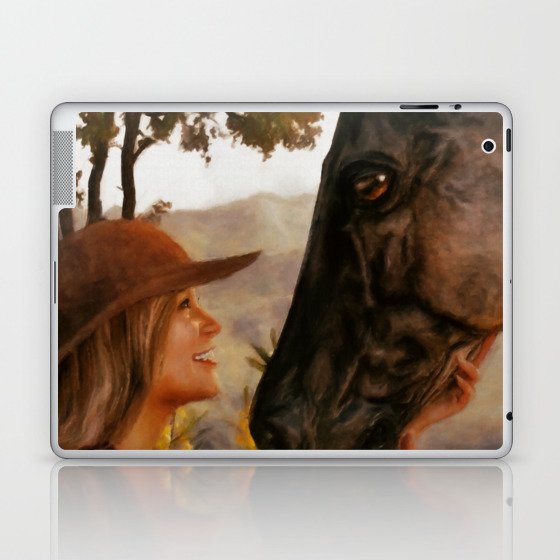 COUNTRY GIRLS (Girl and Her Horse) Laptop & iPad Skin