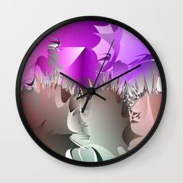 SPLASH MIXING COLORS ABSTRACT COLORFUL Wall Clock | Watercolor, Graphicdesign, Splash, Vibrant, Illustration, Creative, Mixing, Happy, Effect, Canvas 