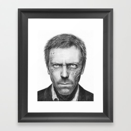 Hugh Laurie from House MD Doctor House Framed Art Print