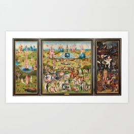 Tríptico del jardín de las delicias - El Bosco Art Print