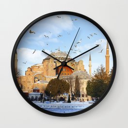 Hagia Sophia in Istanbul,Turkey Wall Clock | Environment, Architecture, Church, Photo, Eastasianculture, Hagiasophia, Building Activity, Buildingexterior, Famousplace, Istanbul 