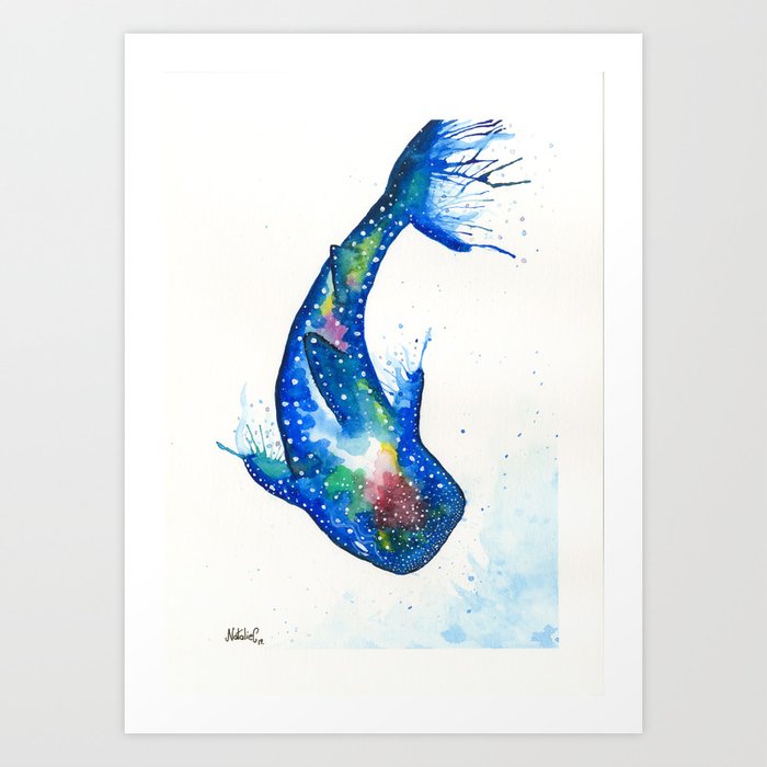 The Whale Shark Art Print By Nattiecroft Society6