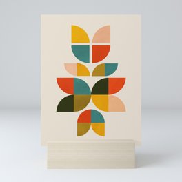 Mid Century Modern Geometric Flower 85 Mini Art Print