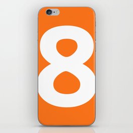 Number 8 (White & Orange) iPhone Skin