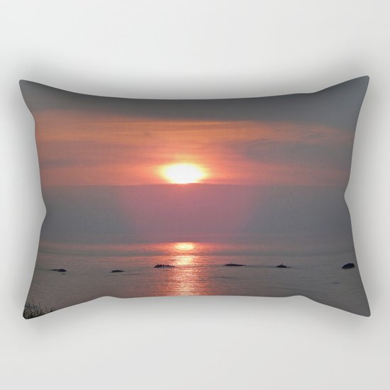Ste-Anne-Des-Monts Sunset on the Sea Rectangular Pillow