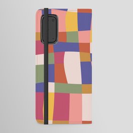 Colorful Geometric Checkered Prints Android Wallet Case