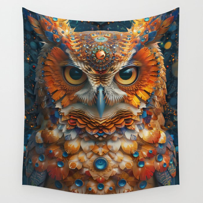 Pattern Owl Wall Tapestry