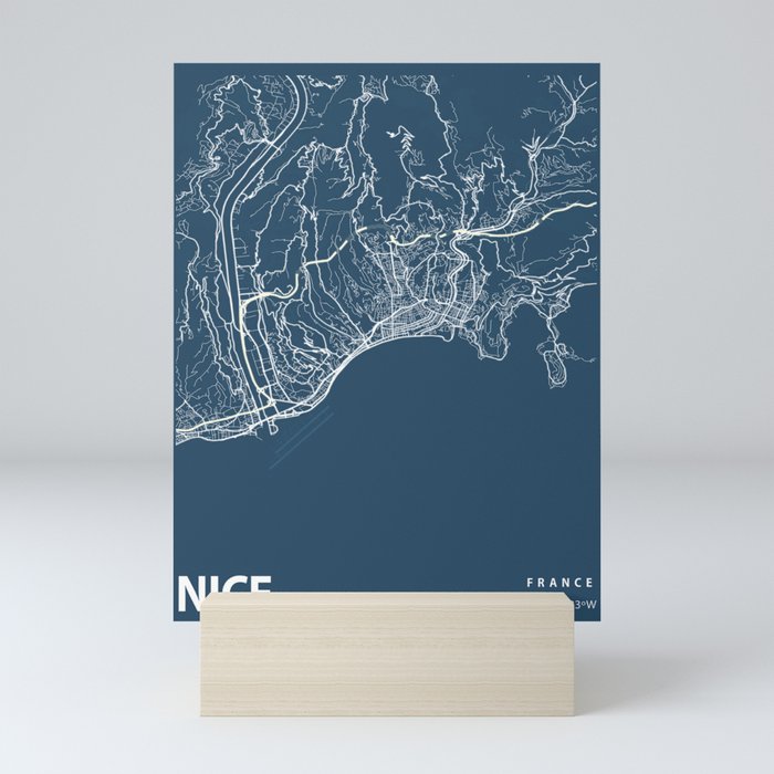 Nice city cartography Mini Art Print