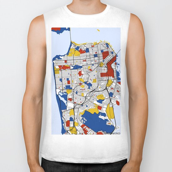 San Francisco Mondrian Biker Tank