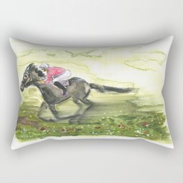 Race Horse Rectangular Pillow