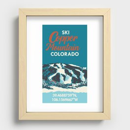 Copper Mountain GPS Vintage Ski Recessed Framed Print
