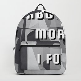 Morning and night fun typography Backpack
