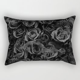 Gothic Rose - Black and White Rectangular Pillow