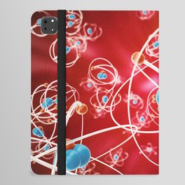 Abstract atom background, Chemistry model of molecule iPad Folio Case