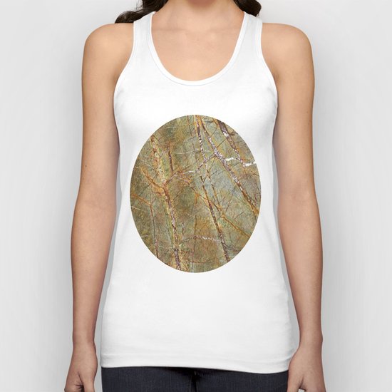 Forest Green Marble Unisex Tank Top