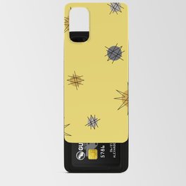Atomic Age Starburst Planets Yellow Grey Android Card Case