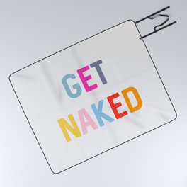 Get Naked, Home Decor, Quote Bathroom, Typography Art, Modern Bathroom Picnic Blanket