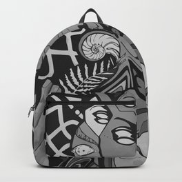 Psychedelic trip to the darkness Backpack | Heartcrystal, Acrylic, Psychedelic, Hippiemusic, Trippy, Drawing, Gothicmetal, Blackandwhite, Darkbedroom, Psytranceart 