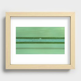 Farm road lines from an aerial view, Crabtree, Quebec Recessed Framed Print