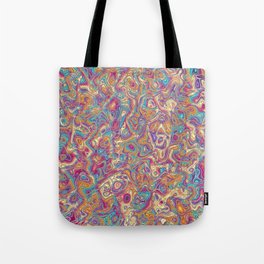 Trippy Colorful Squiggles 3 Tote Bag