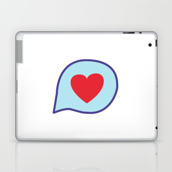 Valentine heart text balloon Laptop & iPad Skin