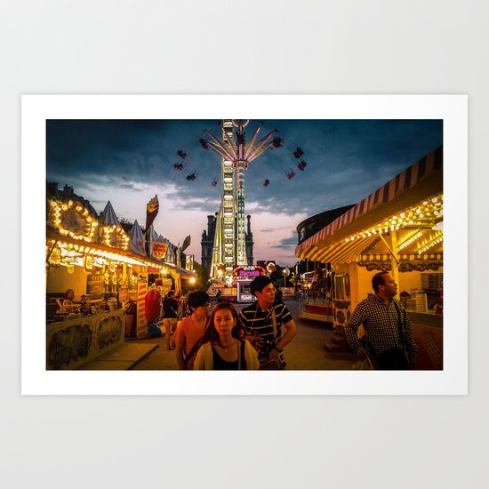 Paris, la fête du jardin des Tuileries Art Print