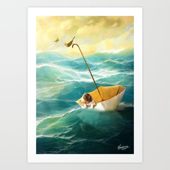 Drifting Away Art Print
