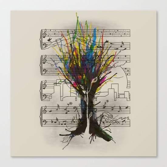 Ink Chords Canvas Print