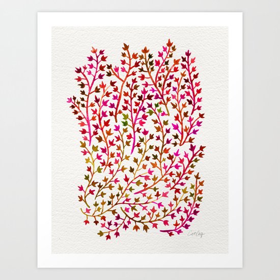 Pink Ivy Art Print